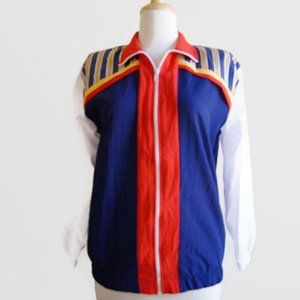 Vintage Teddi Sport Petite Jacket Windbreaker Color Block / Water Repellent
